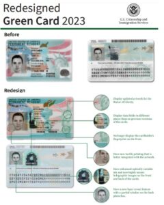 Thiết kế mới của thẻ xanh Mỹ 2023